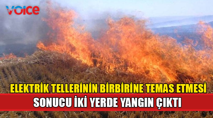 Elektrik telleri yangına sebep oldu