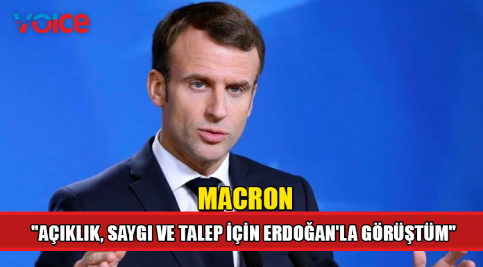 Macron, Erdoğan ile baş başa uzun bir görüşme yaptı