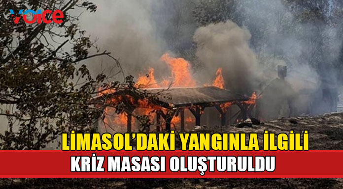 Yangınla ilgili kriz masası oluşturuldu