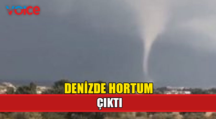 Lapta'da denizde hortum çıktı