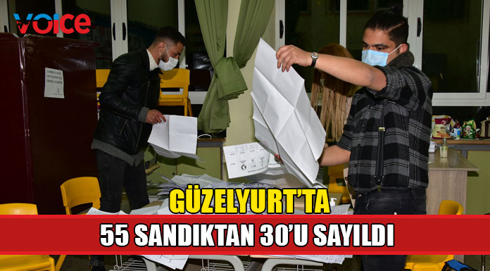 Güzelyurt ilçesinde 55 sandıktan 30’u sayıldı