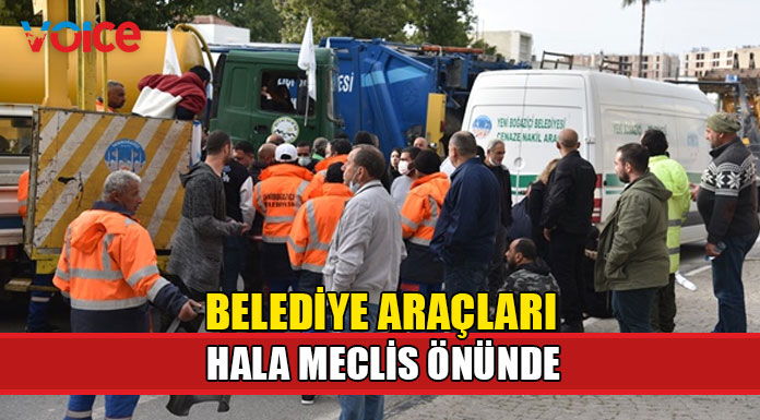 Belediyelerin Meclis önündeki eylemi sürüyor