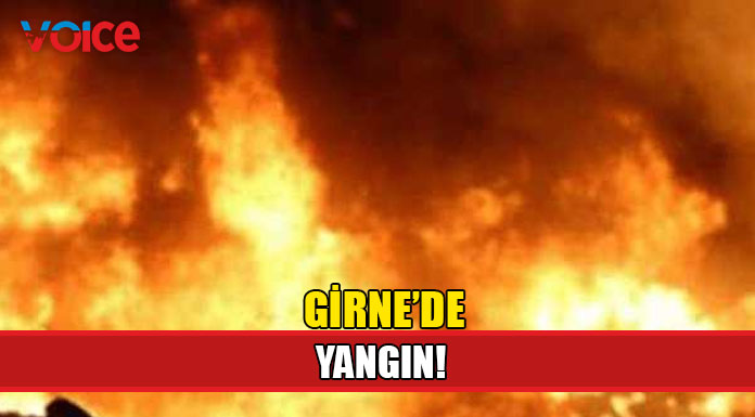 Girne'de ev yangını!