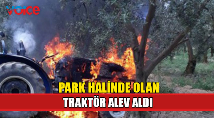 Elektrik aksamlarının kısa devre yapması sonucu alev aldı