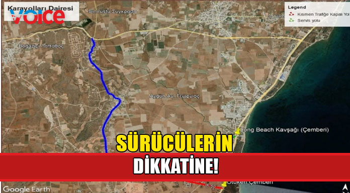 Çalışma nedeniyle yol kısmen kapalı olacak!