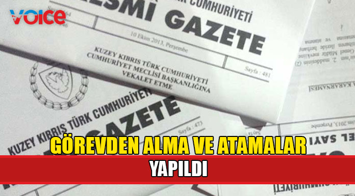 Resmi Gazete'den haberler...