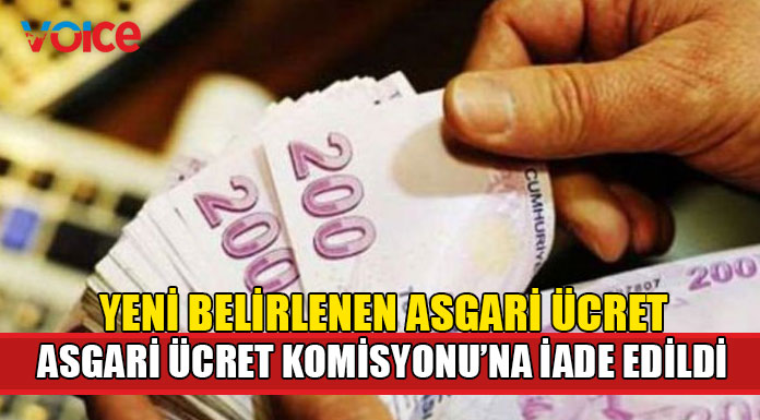 Asgari ücret komisyona iade edildi
