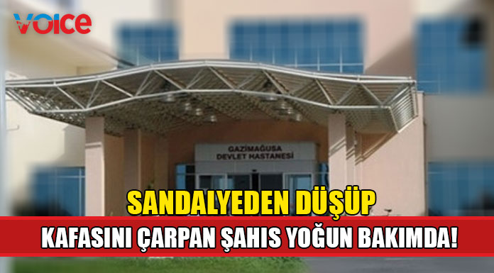 Sandalyeden düşerek ağır yaralandı