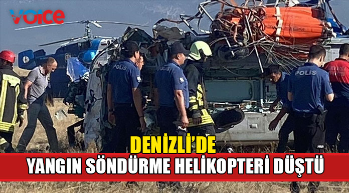 Yangın söndürme helikopteri düştü