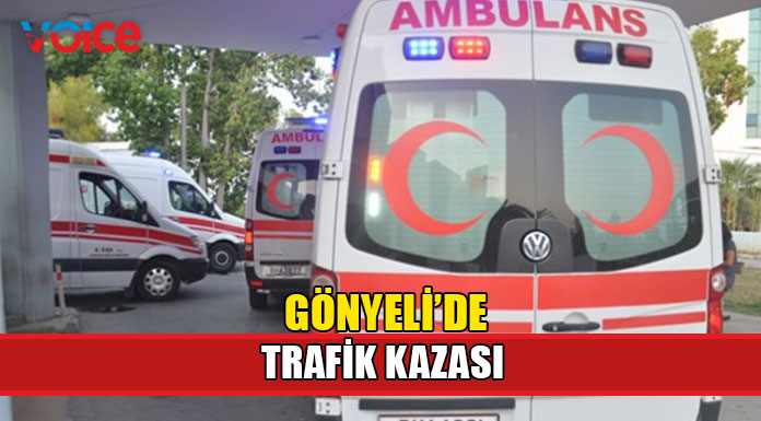 Van araç motosiklet sürücüsüne çarptı!
