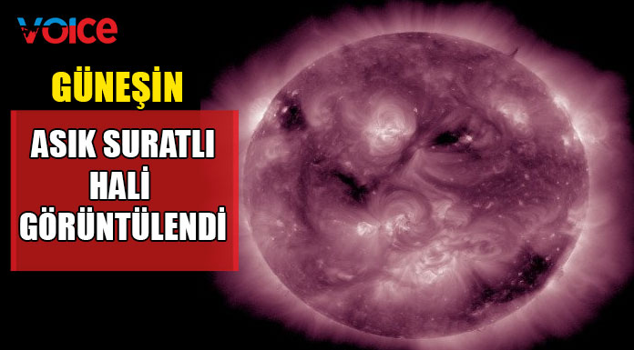 NASA, Güneş'in "asık suratlı" halini paylaştı