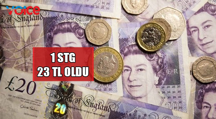 Sterlin 23 TL'yi gördü