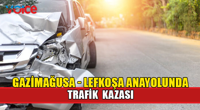Önündeki araca çarpıp takla attı!