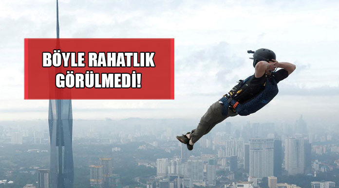 Kula Lumpur Kulesi’den ilginç atlayış