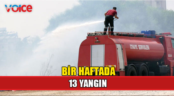 KKTC'de bir haftada 13 yangın