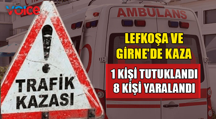 2 ayrı kazada 8 kişi yaralandı