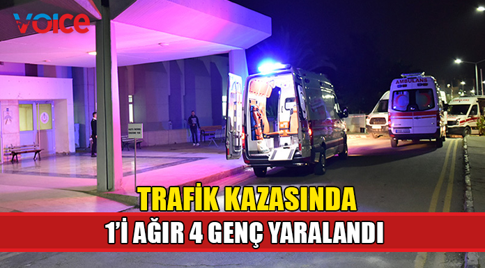 Bordür taşlarına çarpıp takla attı!