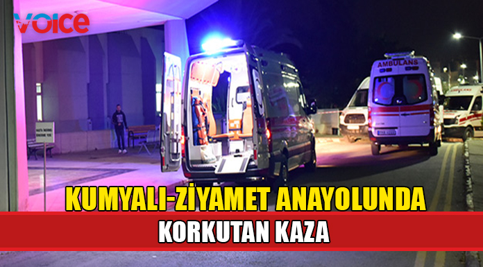 Önündeki araca çarpıp takla attı!