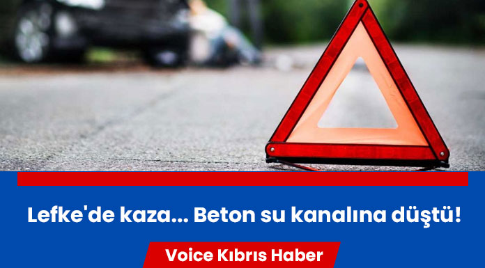 Lefke'de trafik kazası... 1 kişi yaralandı