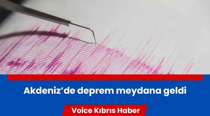 Akdeniz'de deprem!