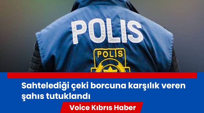 Başka bir şahsa ait boş çek yaprağını sahteledi