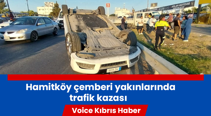 Başka bir aracın çarptığı araç devrildi, sürücüsü yaralandı!