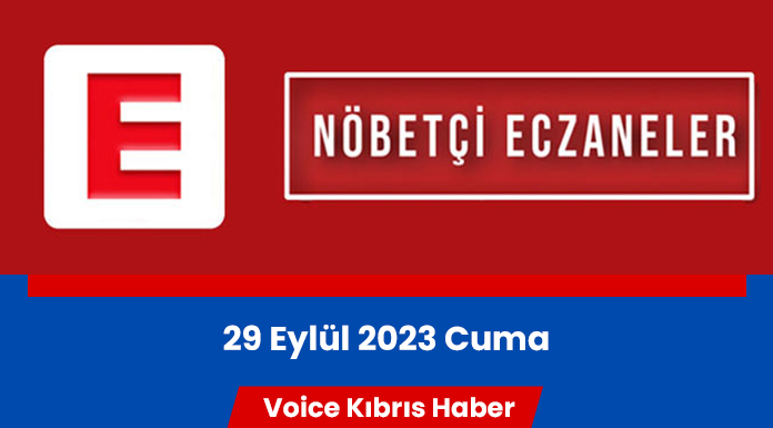 Nöbetçi eczaneler (29 Eylül 2023)