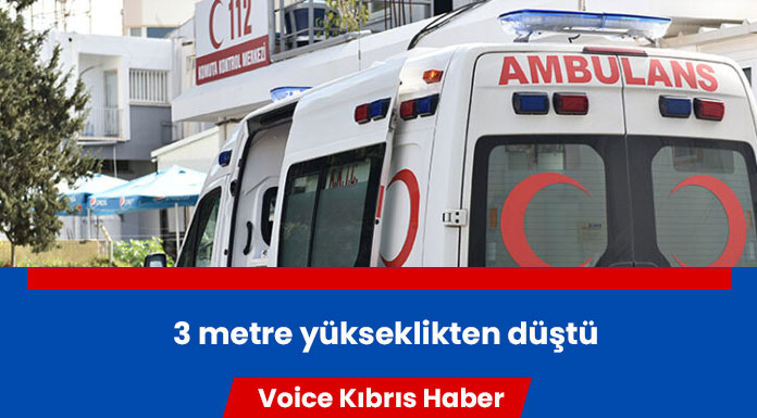 Merdiven kayınca düşen şahıs yaralandı
