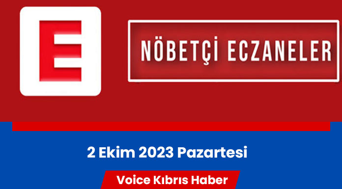 Nöbetçi eczaneler (2 Ekim 2023)