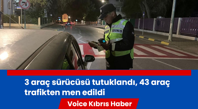 Toplam 2075 araç sürücüsü kontrol edildi
