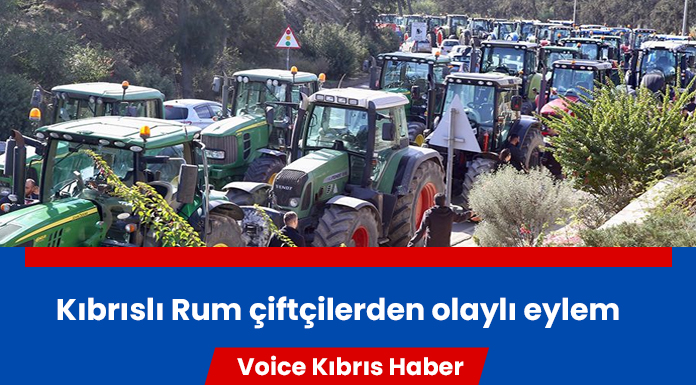Kıbrıslı Rum çiftçilerden Başkanlık Sarayı önünde olaylı eylem