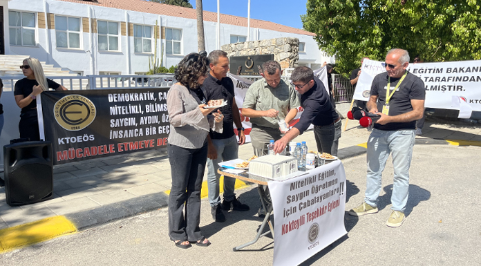 KTOEÖS’ten “konteyner pastalı”, “periskan”lı eylem