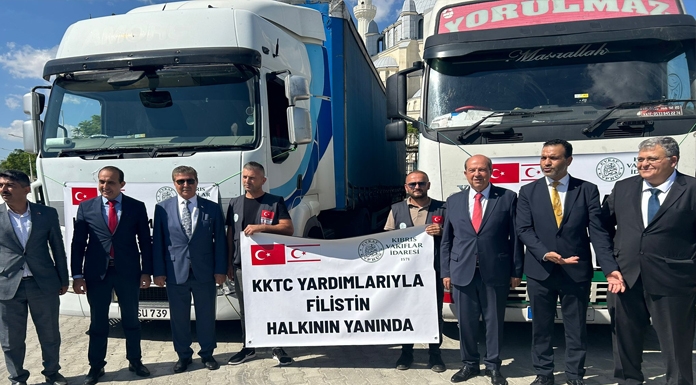 KKTC'den Gazze'ye 2 tır yardım